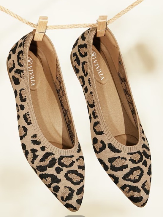 Vivaia Shoes - Like new US 8.5 Vivaia leopard pointed toe flats